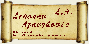 Leposav Azdejković vizit kartica